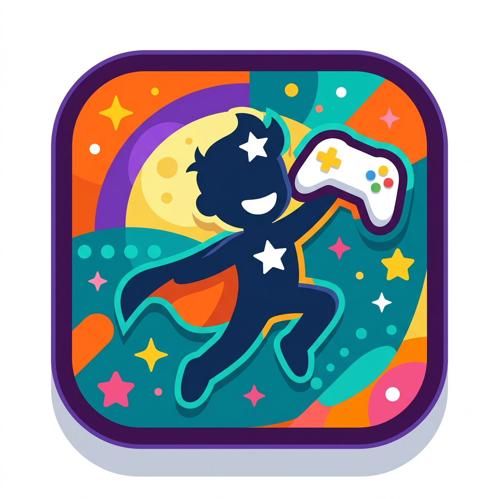 A colorful and friendly gaming app icon.