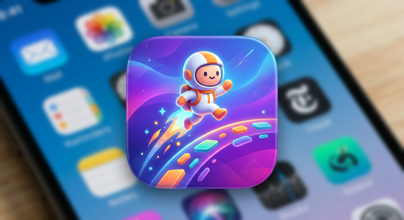 A colorful minimalist professional mobile game app icon.