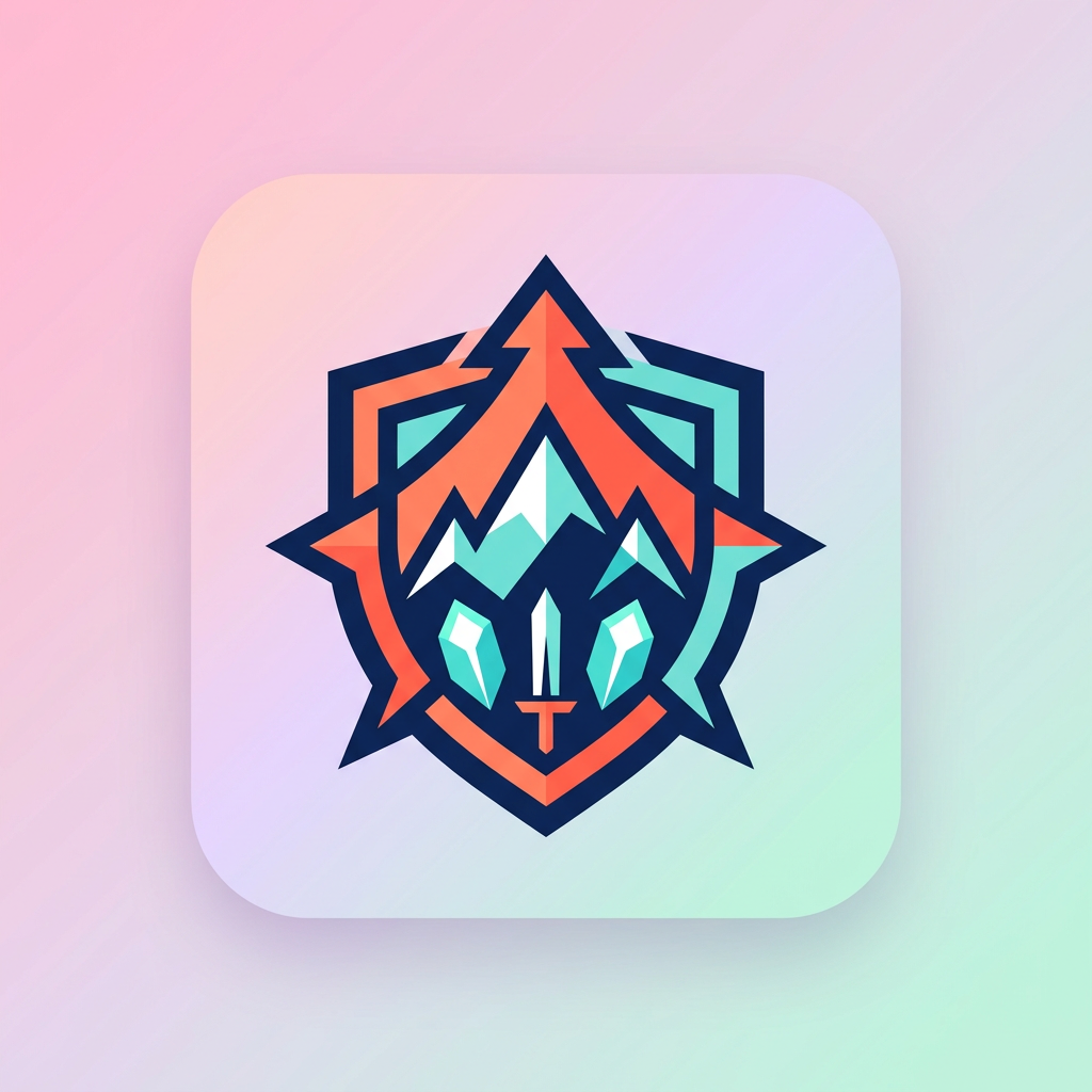 A flat design vector art style mobile game icon.