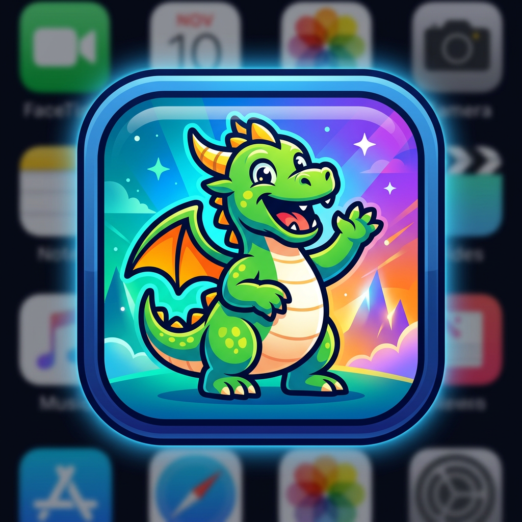A vibrant and modern mobile game application icon.